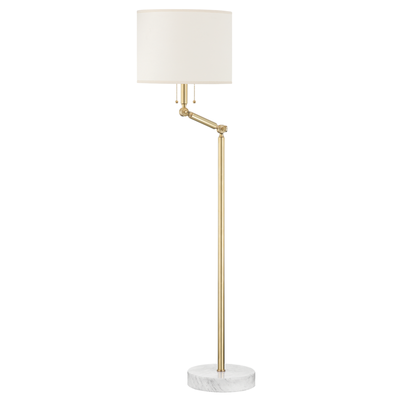 Hudson Valley Lighting 2 Light Floor Lamp - Aged Brass