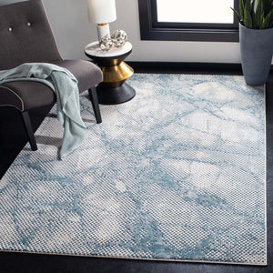 Safavieh Meadow 100 Rug Collection MDW180K - Turquoise / Ivory
