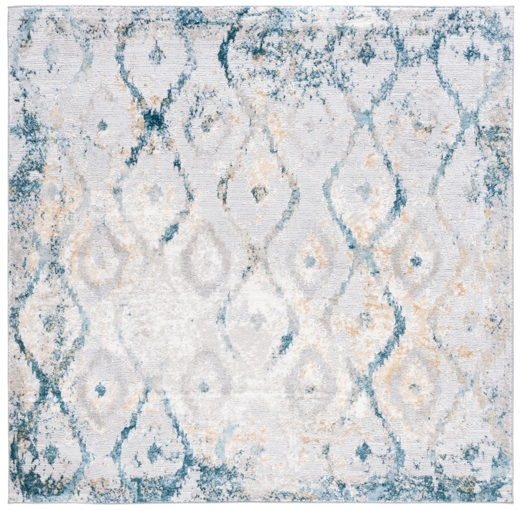 Safavieh Meadow Collection, MDW527F - Grey / Blue Gold