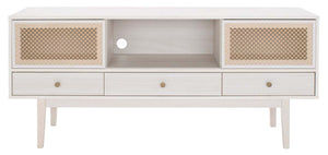 Safavieh Ceu 3 Drawer 1 Shelf Media Stand  - White