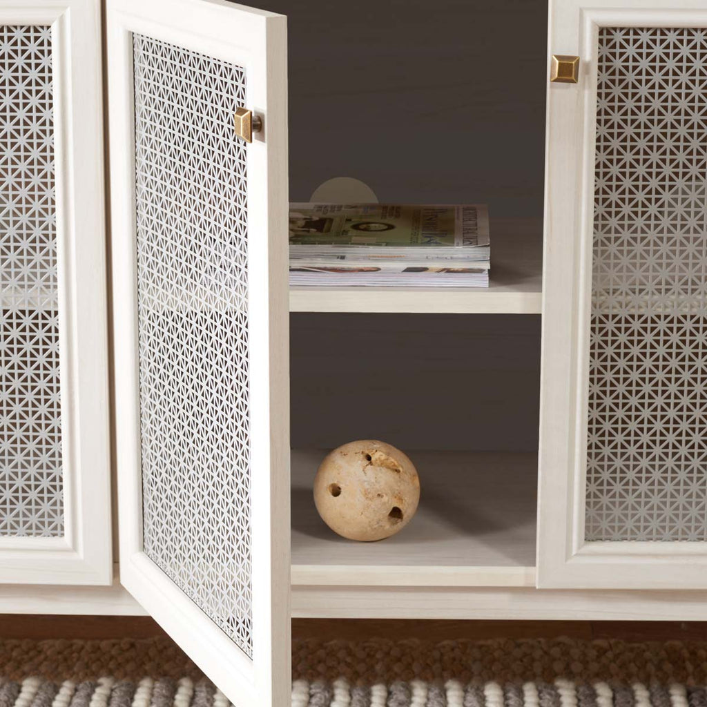 Safavieh Piran 4 Door 2 Shelf Media Stand ??White