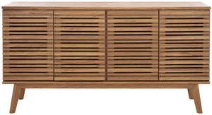 Safavieh Atlantes 4 Door 4 Shelf Media Stand - Oak