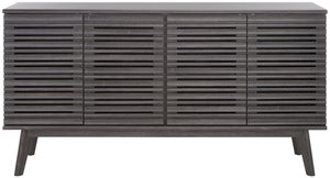 Safavieh Atlantes 4 Door 4 Shelf Media Stand - Distressed Black