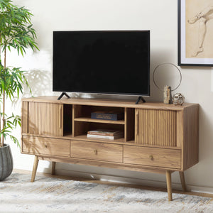 Safavieh Aphra 2 Door 3 Drawer Media Stand - Oak
