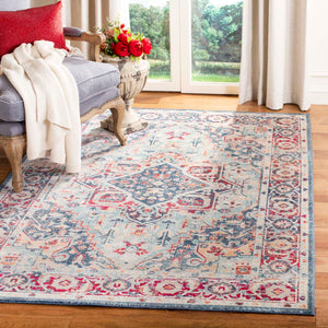 Safavieh Merlot 300 Rug Collection MER310N - Navy / Aqua