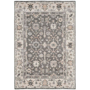 Safavieh Maharaja Rug Collection MHJ409A - Charcoal / Ivory