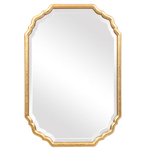 Home Decor Metallic Gold Leaf Mirror - Lightly Antiqued