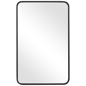 Home Decor Contemporary Metal Frame Mirror - Black