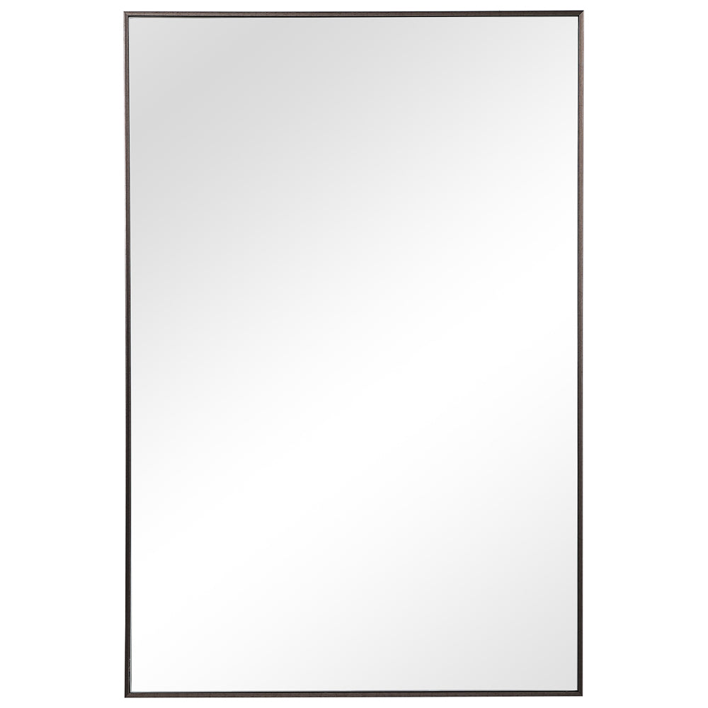 Home Decor Contemporary Thin Frame Mirror - Gunmetal