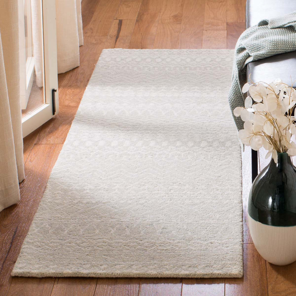 Micro-Loop 502 Rug | Safavieh - MLP502 - Aqua / Ivory