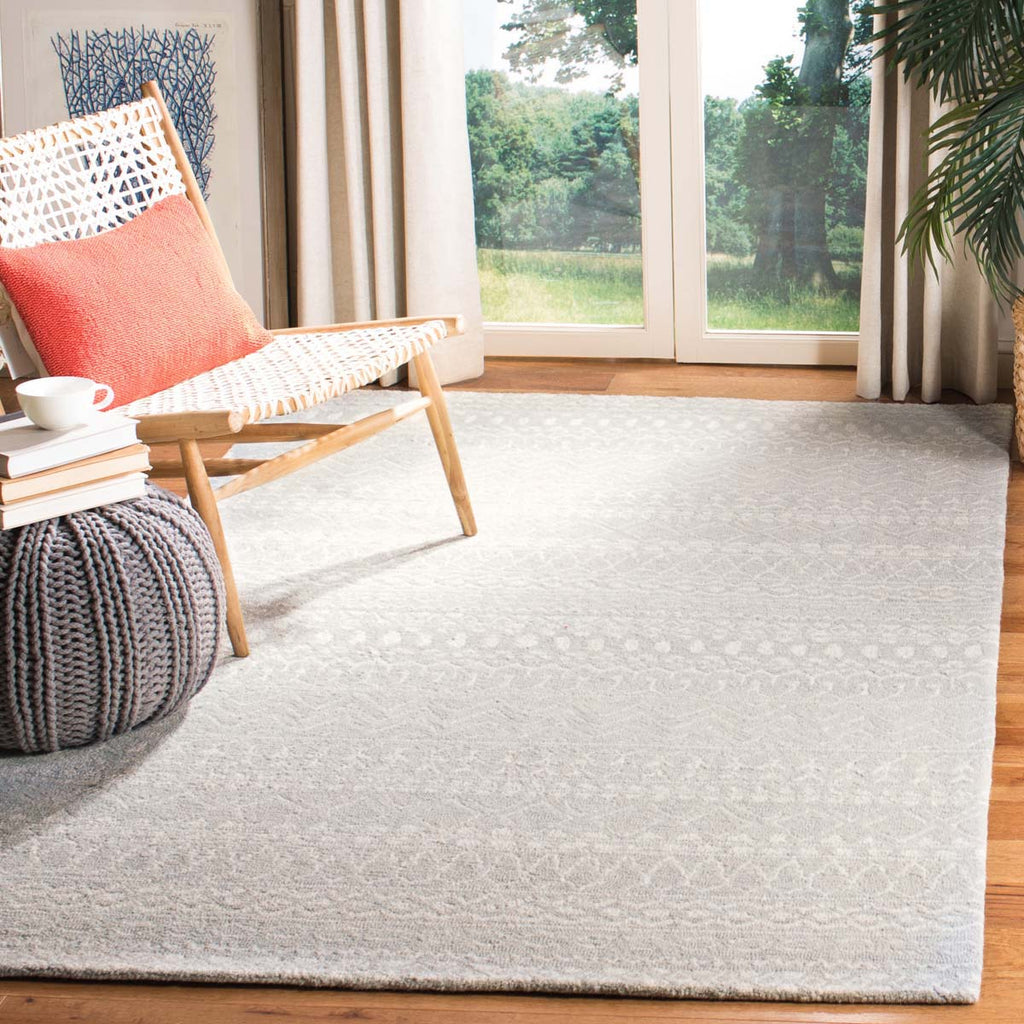 Micro-Loop 502 Rug | Safavieh - MLP502 - Aqua / Ivory