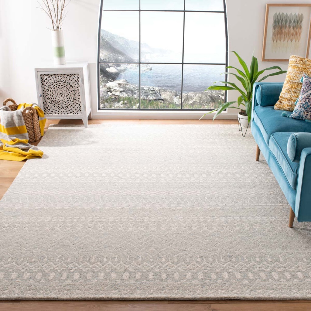 Micro-Loop 502 Rug | Safavieh - MLP502 - Aqua / Ivory