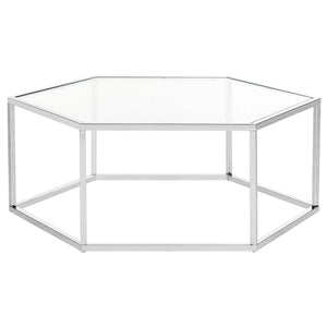 Safavieh Eliana Glass Coffee Table - Chrome