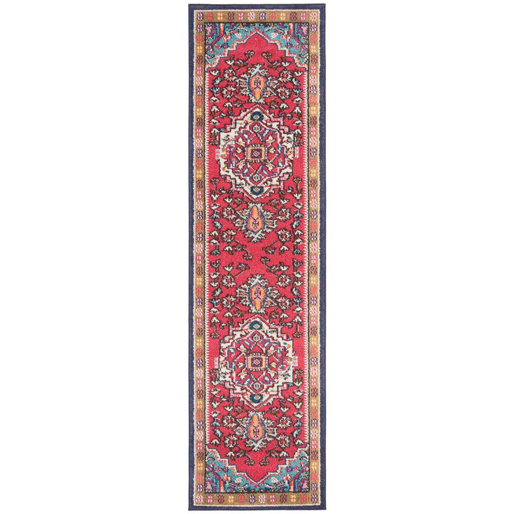 Safavieh Monaco Rug Collection MNC207C - Red / Turquoise
