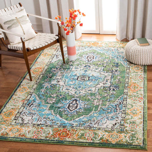 Safavieh Monaco Rug Collection MNC207Y - Green / Turquoise