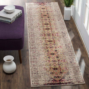 Safavieh Monaco Rug Collection MNC209R - Ivory / Pink