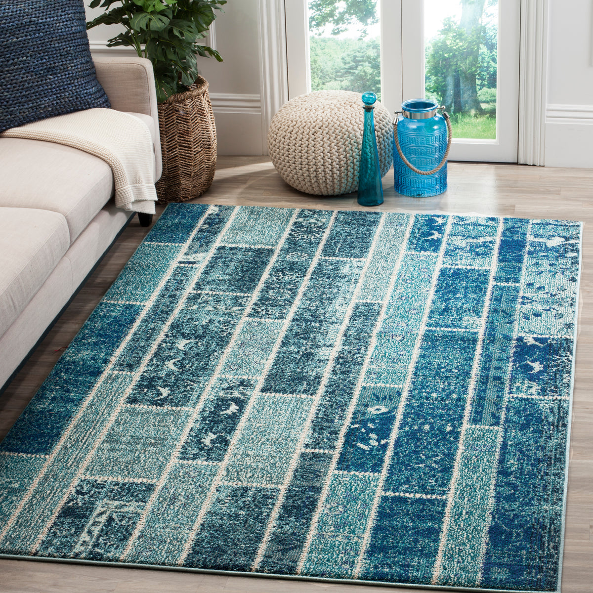 Safavieh Monaco Rug Collection MNC216J - Blue / Multi