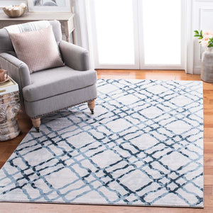 Martha Stewart Rug Collection: MSR0957A - Ivory / Turquoise