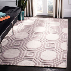 Martha Stewart Rug Collection MSR2554A - Ivory / Purple