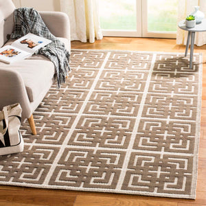 Martha Stewart Rug Collection MSR2558A - Ivory / Brown