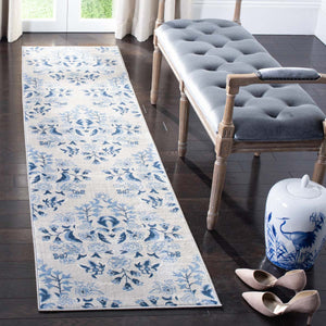 Martha Stewart Rug Collection MSR2856D - Cream / Blue