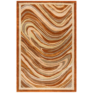 Martha Stewart Rug Collection MSR3270A - Oct Leaf Red
