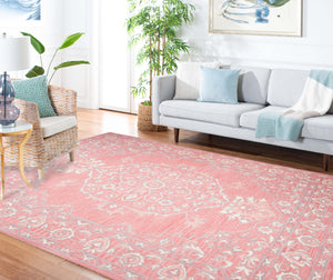 Safavieh Martha Stewart Rug Collection: MSR3370U-8 - Pink / Ivory