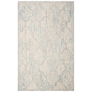 Martha Stewart Rug Collection: MSR3374B - Ivory / Light Blue
