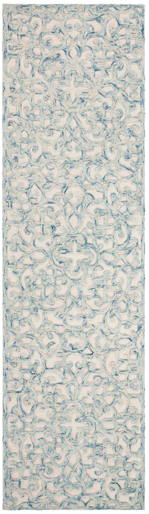 Martha Stewart Rug Collection MSR3513B - Blue / Ivory 9' x 12'