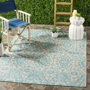 Martha Stewart Rug Collection MSR4115-37112 - Grey / Aqua