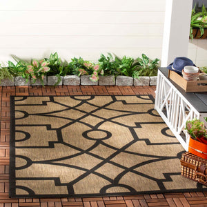 Martha Stewart Rug Collection MSR4121H - Dark Beig / Black