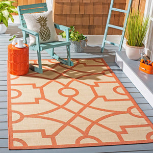Martha Stewart Rug Collection MSR4121J - Beige / Terracotta