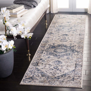 Martha Stewart Rug Collection MSR868A - Ivory / Blue