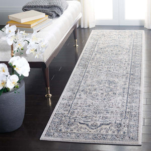 Martha Stewart Rug Collection MSR877M - Light Blue / Ivory