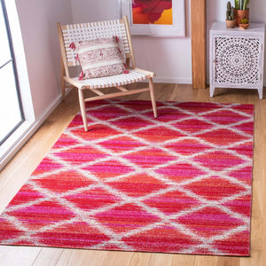 Safavieh Montage 200 Rug Collection MTG261R - Fuchsia / Ivory