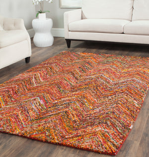 Safavieh Nantucket Rug Collection NAN141B - Red/Blue / Multi