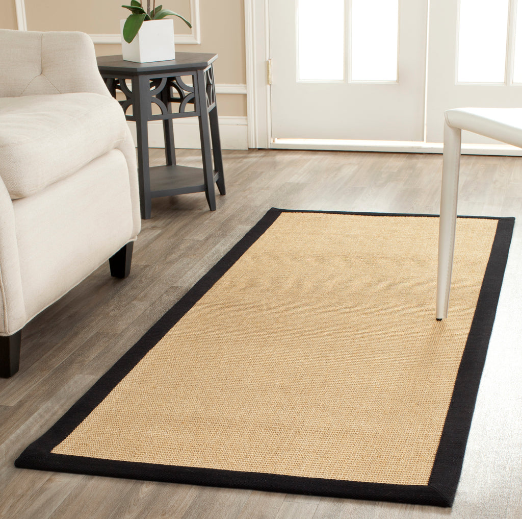 Safavieh Natural Fiber Rug Collection NF441A - Maize / Black