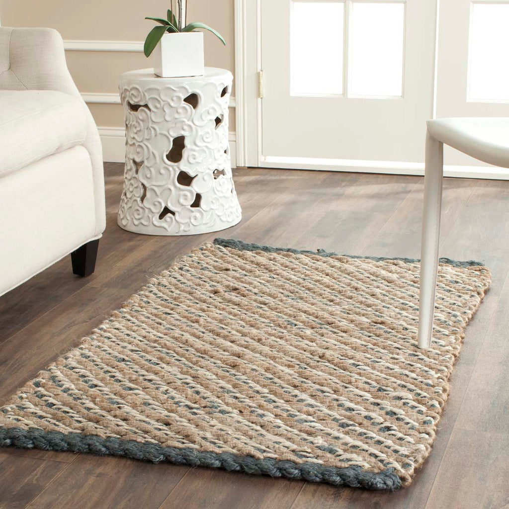 Safavieh Natural Fiber Rug Collection NF454A - Blue / Natural