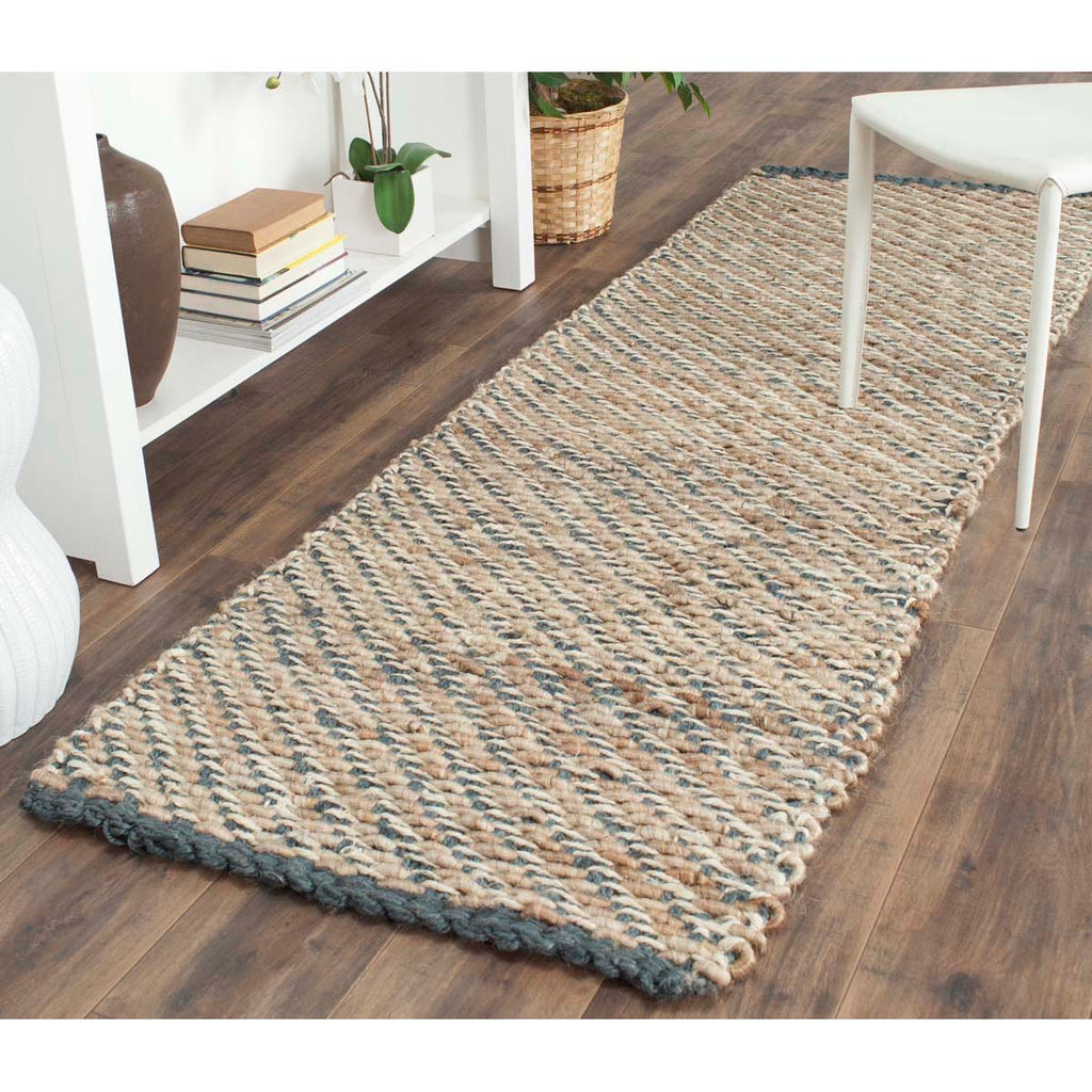 Safavieh Natural Fiber Rug Collection NF454A - Blue / Natural