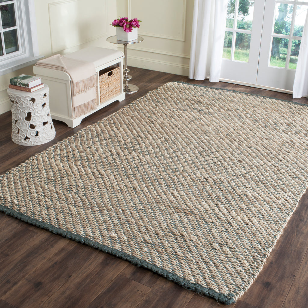 Safavieh Natural Fiber Rug Collection NF454A - Blue / Natural