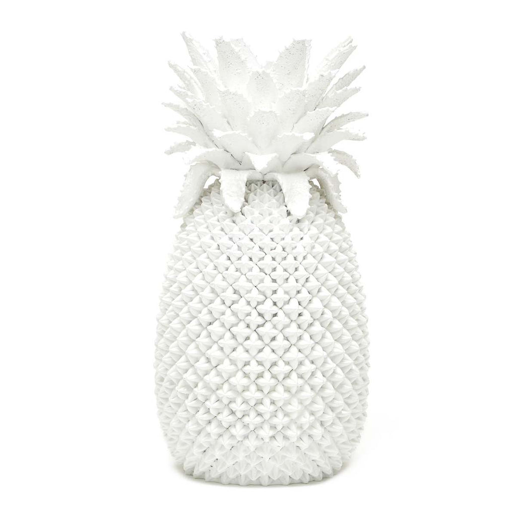 Two's Company White Pineapple Decorative Vase - Resin
