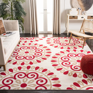 Safavieh Newport Rug Collection NPTS510A - Cranberry / Cream