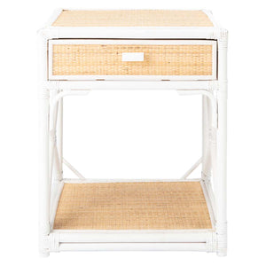 Safavieh Bali 1 Drawer 1 Shelf Nightstand - White / Natural