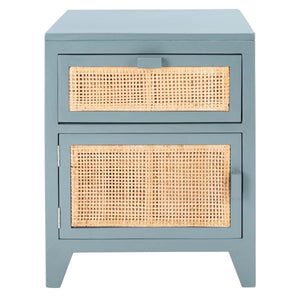 Safavieh Devon 1 Drawer 1 Door Nightstand - Grey/Natural