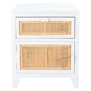 Safavieh Devon 1 Drawer 1 Door Nightstand - White/Natural