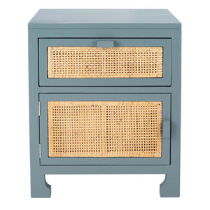 Safavieh Dave 1 Drawer 1 Door Nightstand - Grey/Natural