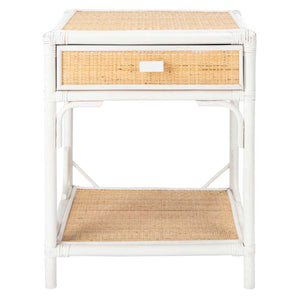 Safavieh Roya 1 Drawer 1 Shelf Nightstand - White/Natural