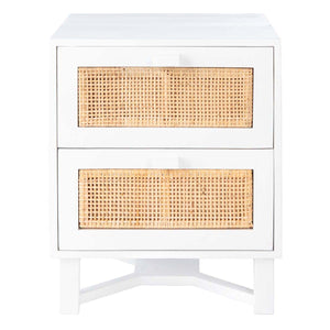 Safavieh Hedwig 2 Drawer Nightstand - White/Natural