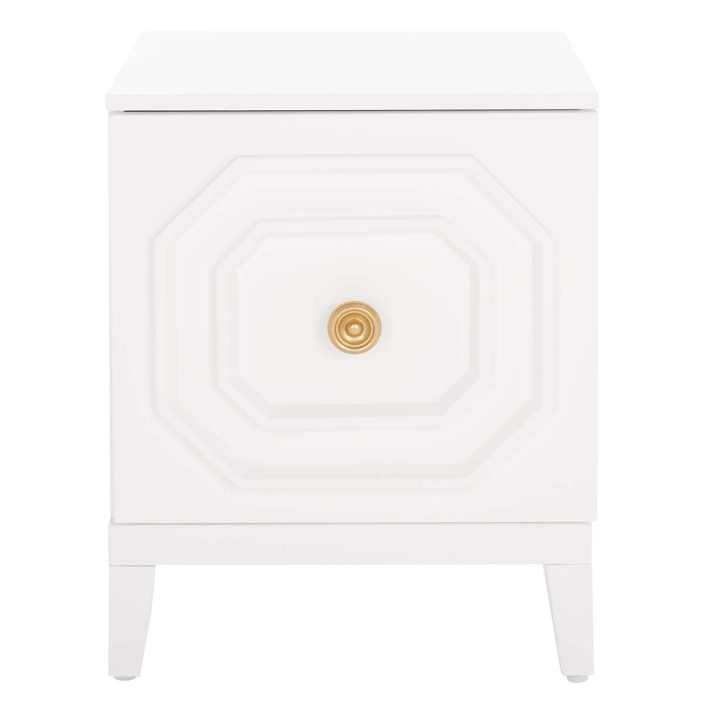 Safavieh Riya 1 Door Nightstand - White