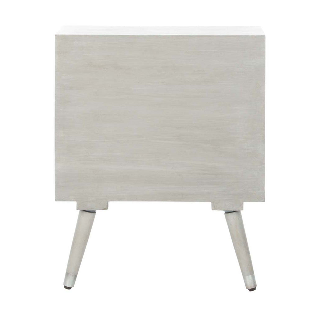 Safavieh Brandy 1 Drawer Textured Nightstand - Grey Walnut